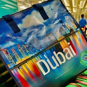 Dubai Skyline Travel Tote - Blue